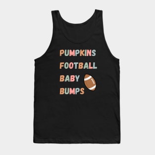 Pumpkins Football baby bumps. Halloween, Maternity Pregnancy Announcement. Tank Top